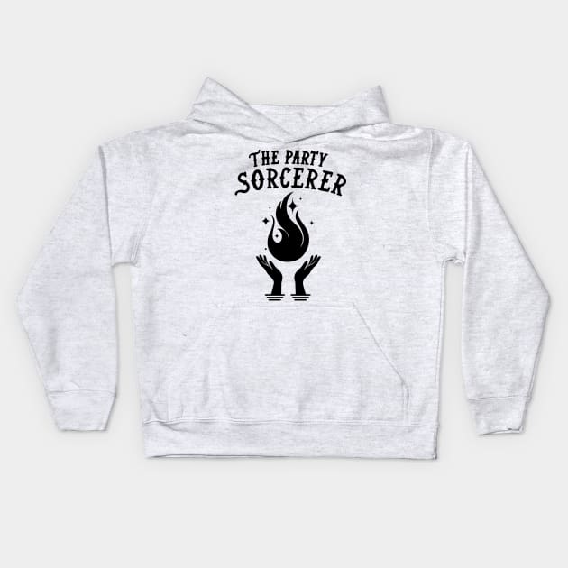 Sorcerer Dungeons and Dragons Team Party Kids Hoodie by HeyListen